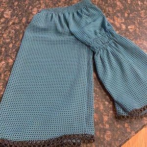 Michael kors off the shoulder blue and black shirt